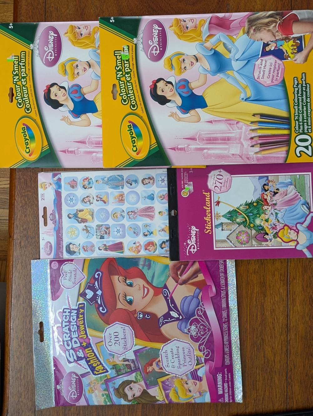 Disney Princess Sticker & Activity Pack - Pink, Yellow, Blue